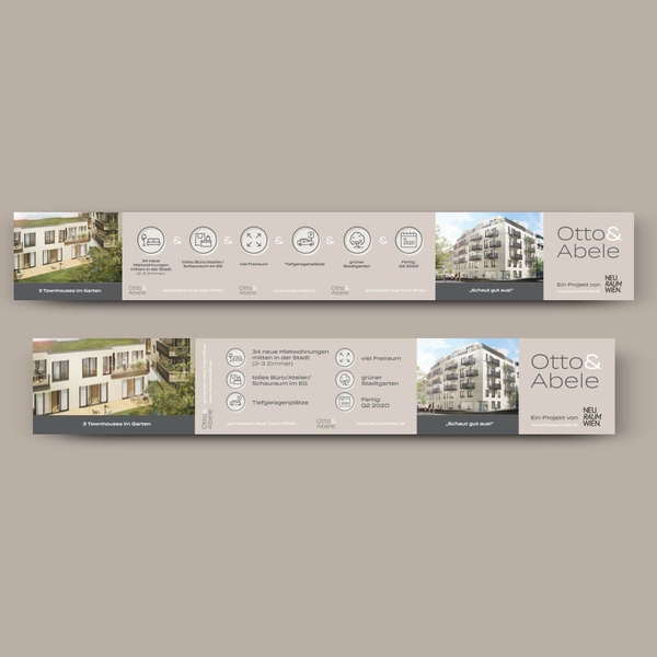 Otto und Abele Bauzauntransparent