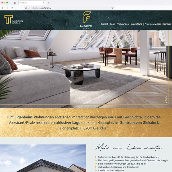Das Floriani Projektwebsite
