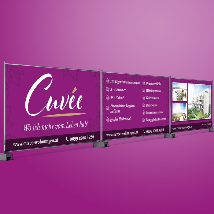 Bauzauntransparent "Cuvée"