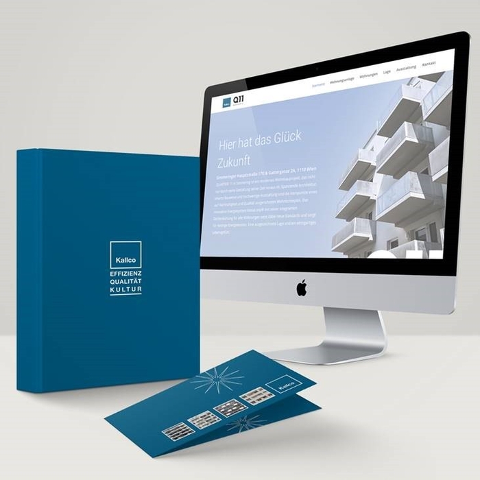 Projekt-Website, Unternehmensmappe und Weihnachtskarte für "Kallco"
