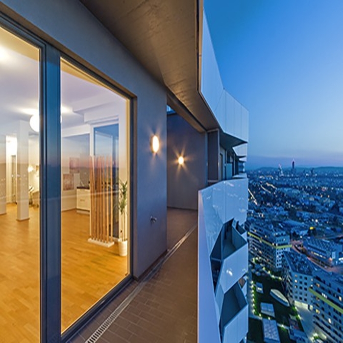 Immobilien Fotoshooting Dachterrassenwohnung Leopoldtower Wien