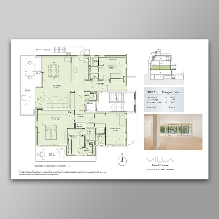Wohnungsdatenblatt Villa Strauß-Lanner