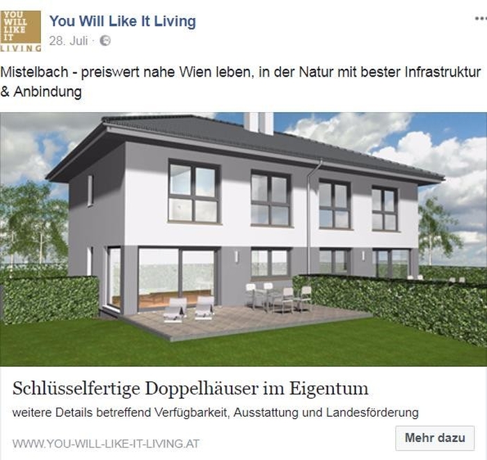 Facebook Ads Wohnpark Mistelbach