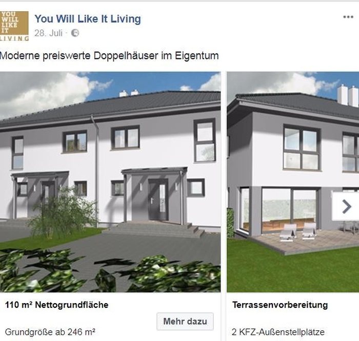 Facebook Ads Wohnpark Mistelbach