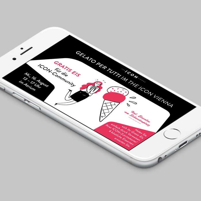 Eis-Event spaceflow app THE ICON VIENNA