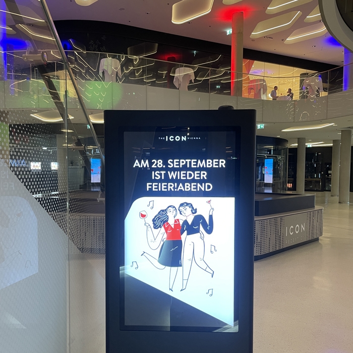 ICON After Work digital signage