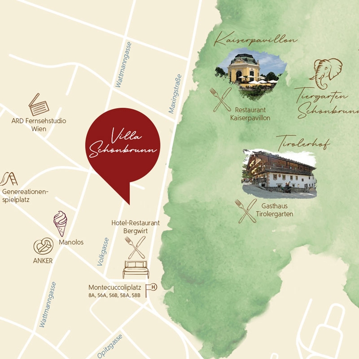 Villa Schönbrunn Lagekarte