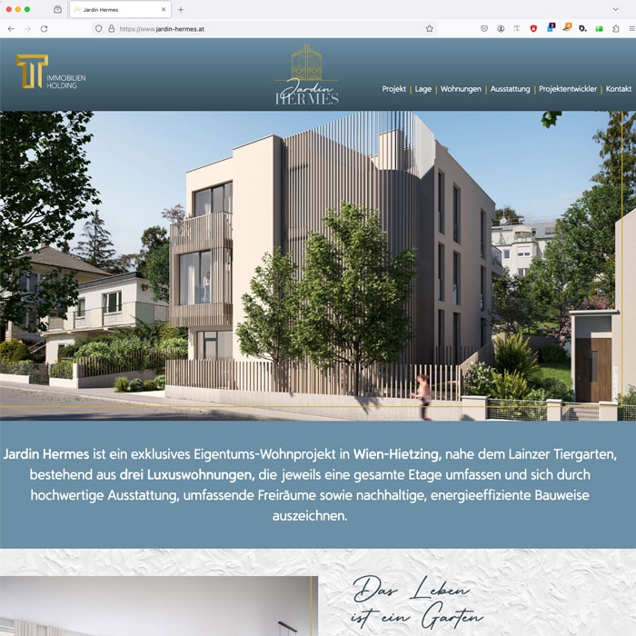 Jardin Hermes Website