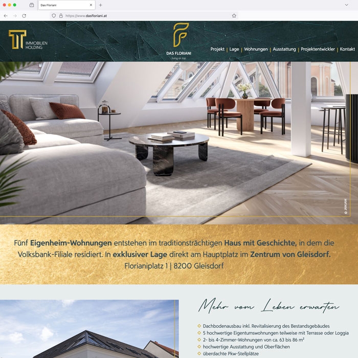 Das Floriani Projektwebsite