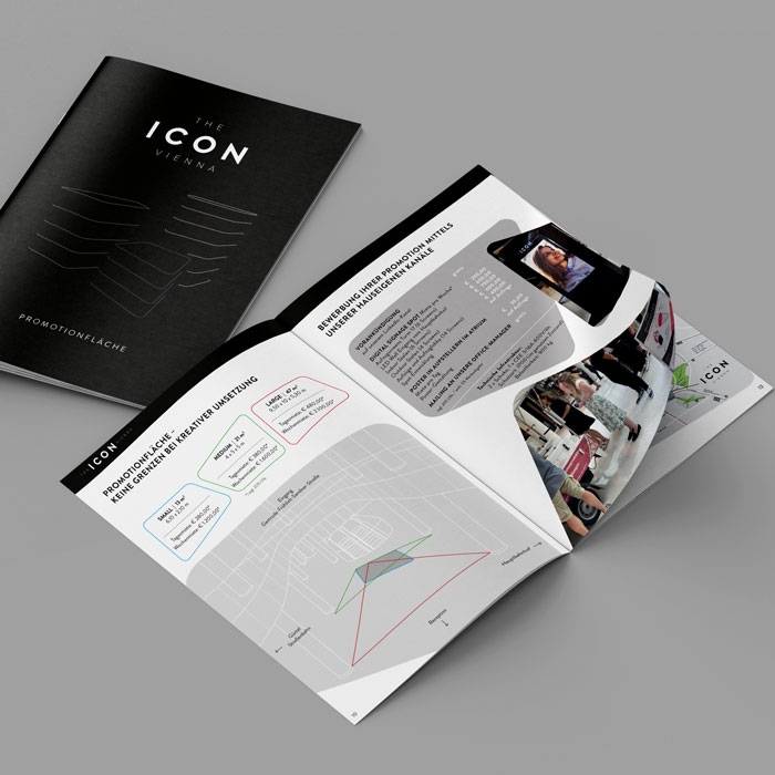 THE ICON VIENNA Verkaufsfolder Aktionsfläche