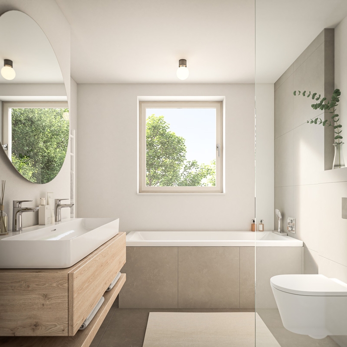 Design Duette Badezimmer mit Doppelwaschtisch