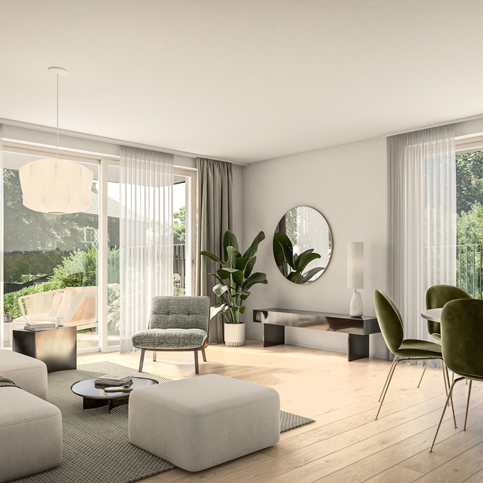 Design Duette Wohnzimmer mit Terrasse