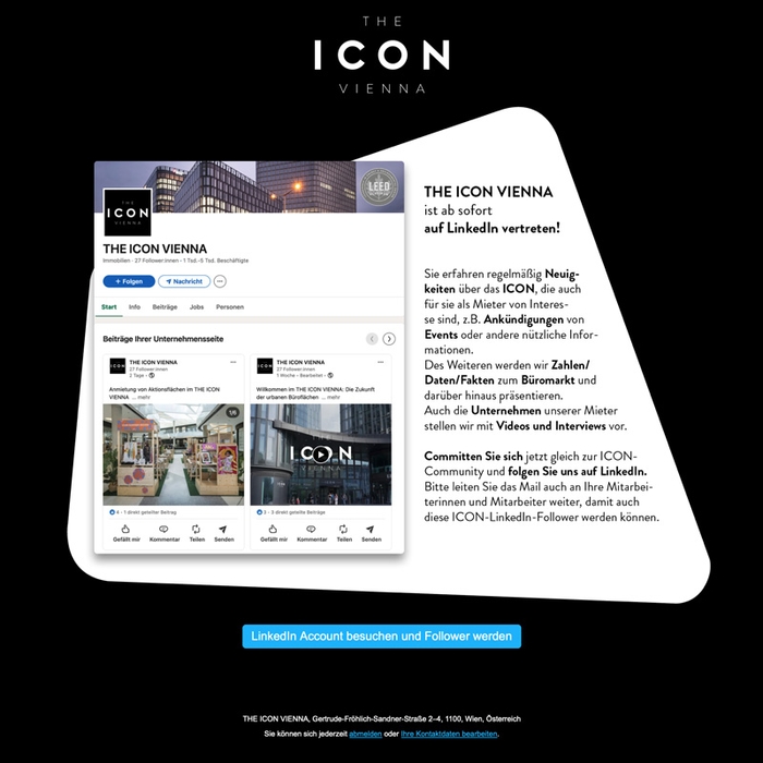 THE ICON VIENNA auf Linkedin