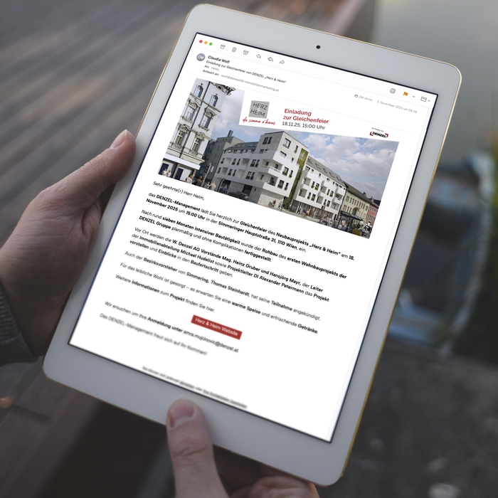 Einladung der Journalisten:innen via Newsletter