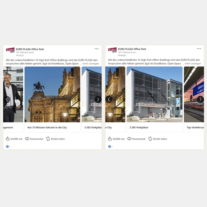 EUROPLAZA Karussell Anzeige Linkedin