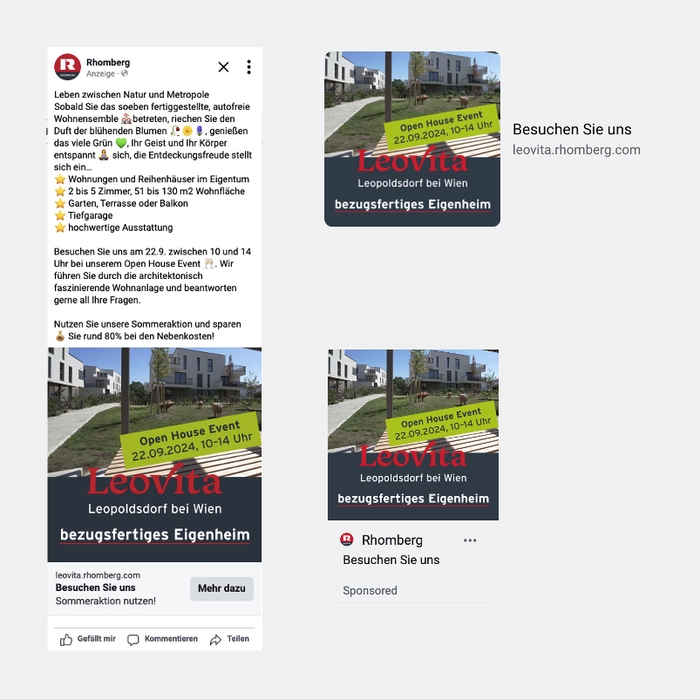 Leovita Open House Facebook Ad