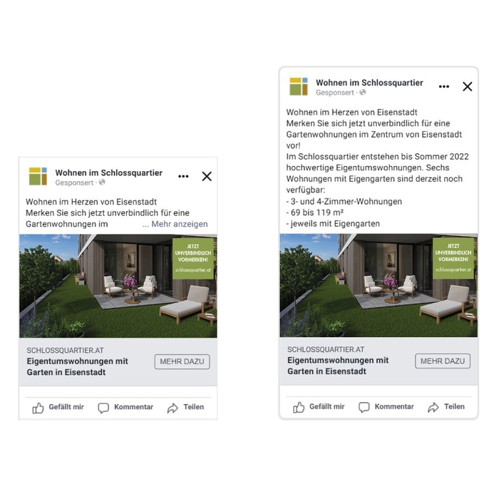Schlossquartier Image Ads Facebook