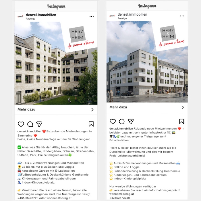 Instagram Einzelanzeigen